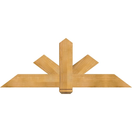 Ekena Millwork Kennewick Rough Sawn Timber Gable Bracket, Western Red Cedar, 60"W x 22"H x 4"D x 6"F, 9/12 Pitch GBW060X22X0406KEN00RWR
